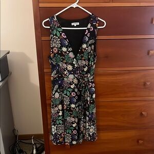L.A. Soul Sleeveless Floral V-Neck Sundress, Size Large